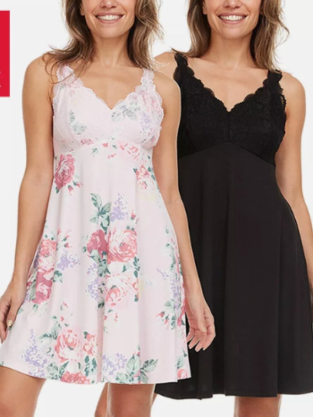 Flora Nikrooz Women's Chemise, 2-pack- MultiColors Size M